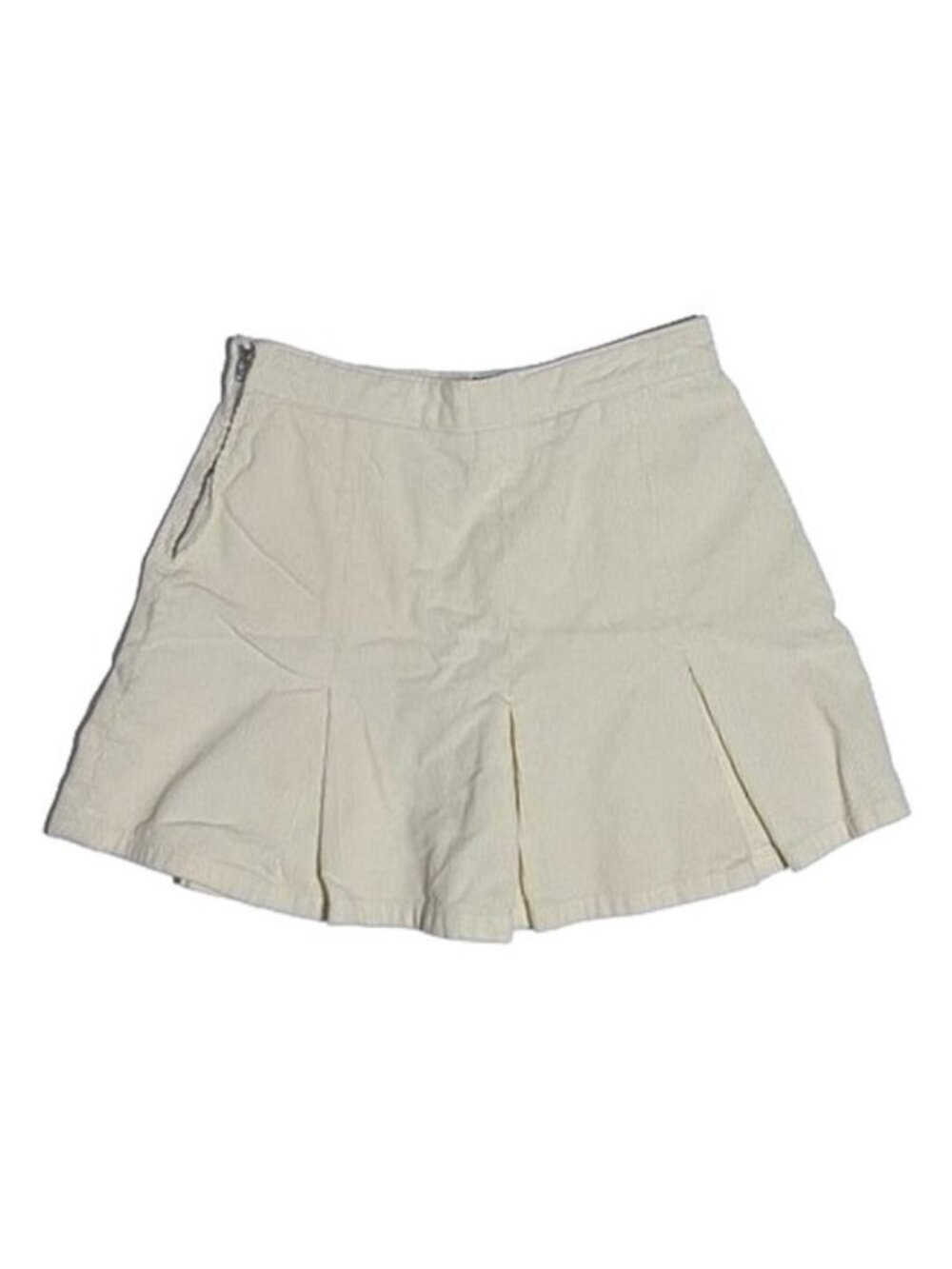 Corduroy Pleated Mini Skirt